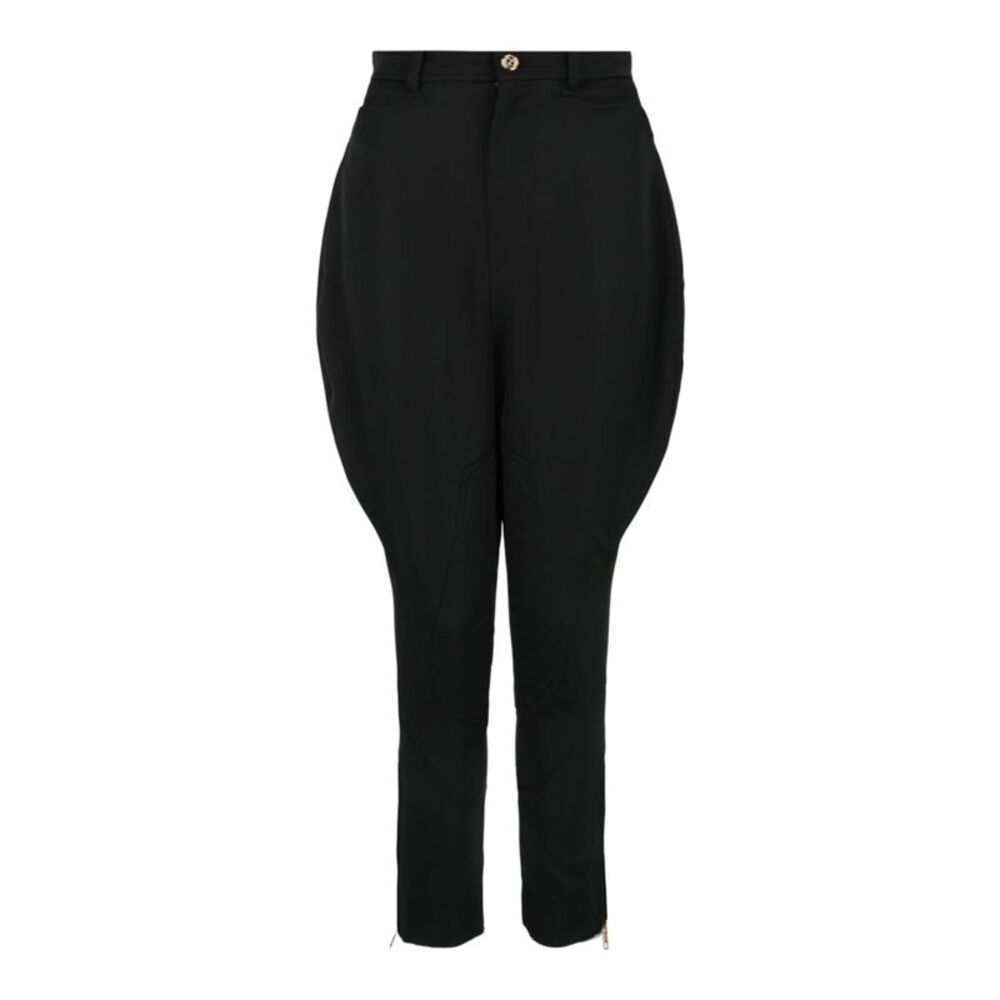 Gucci Satin Stirrup Pants Black Womens